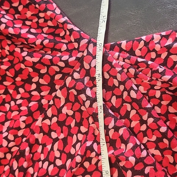 Michael by Michael kors Women's pink and red elbow sleeve patterned top size L - Picture 5 of 8